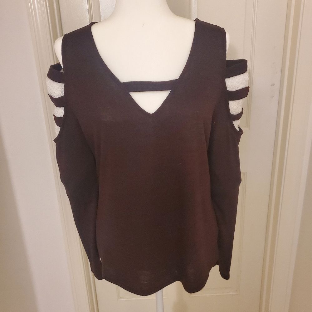 Rock & Republic Rich Burgundy Knit Top